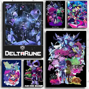 Poster su tela elegante con pittura e calligrafia del gioco Deltarune, decorazione da parete per soggiorno, camera da letto, caffetteria, ufficio, decorazione per la casa, regalo