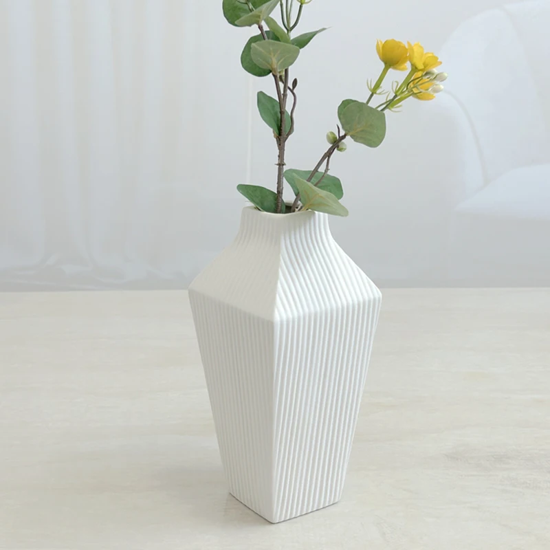 Nordic Style Ceramic Vase Flower Hydroponic Modern Large Vase Luxurious Design Living Room Yaron Aesthetic Home Decoration FYVS 3