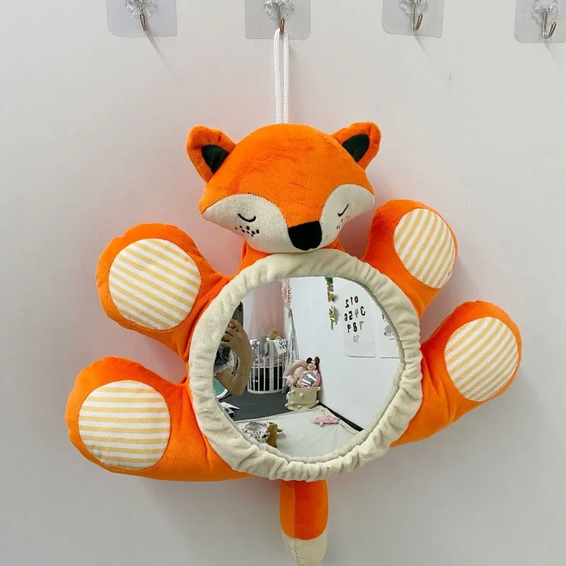 Children's Rearview Mirror Car Pendant Infant Safety Seat Rearview Viewer Cartoon Animal Durable Soothing Mood Decoration