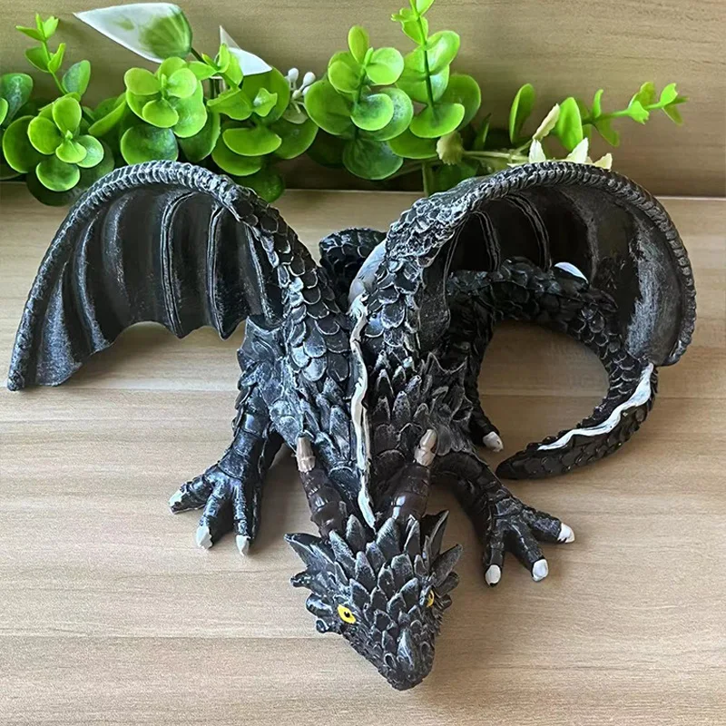 

Resin decorations spread wings Wolong sculpture ornaments Office desktop decoration resin crafts