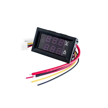 듀얼 LED 디지털 전압계 전류계, DC 0-100V, 10, 50, 100A 볼트 전류 계량기 감지기, 자동차 오토바이용 테스터 모니터 패널, 1 개