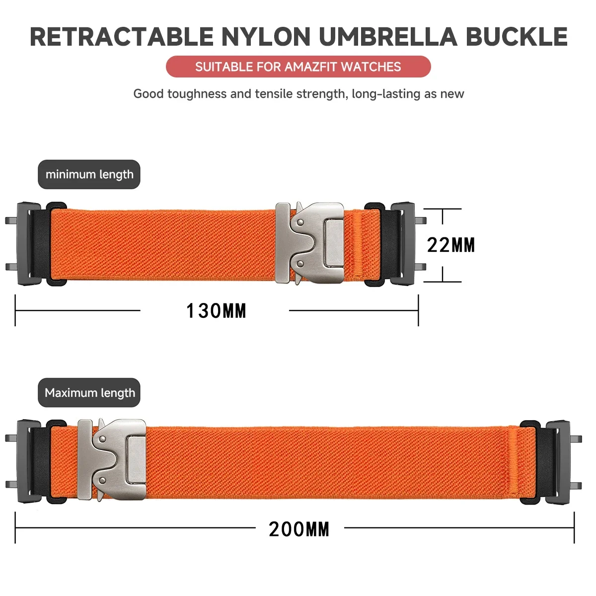 Ultra Elastic Sports Loop Nylon Strap - Enhanced Durability Bracelet