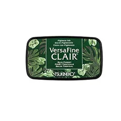 VersaFine CLAIR Quick - Dry Ink Pad - 24 Vibrant Colors for Detailed Stamping and Card Making (551 - rainforest)