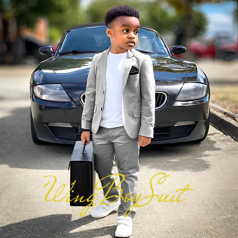 Ivory Boys Suit Pants 2 Piece Set Notch Lapel Classic Design Kids Wedding Tuxedo 2-16 Years Old Custom Clothes - Image 6