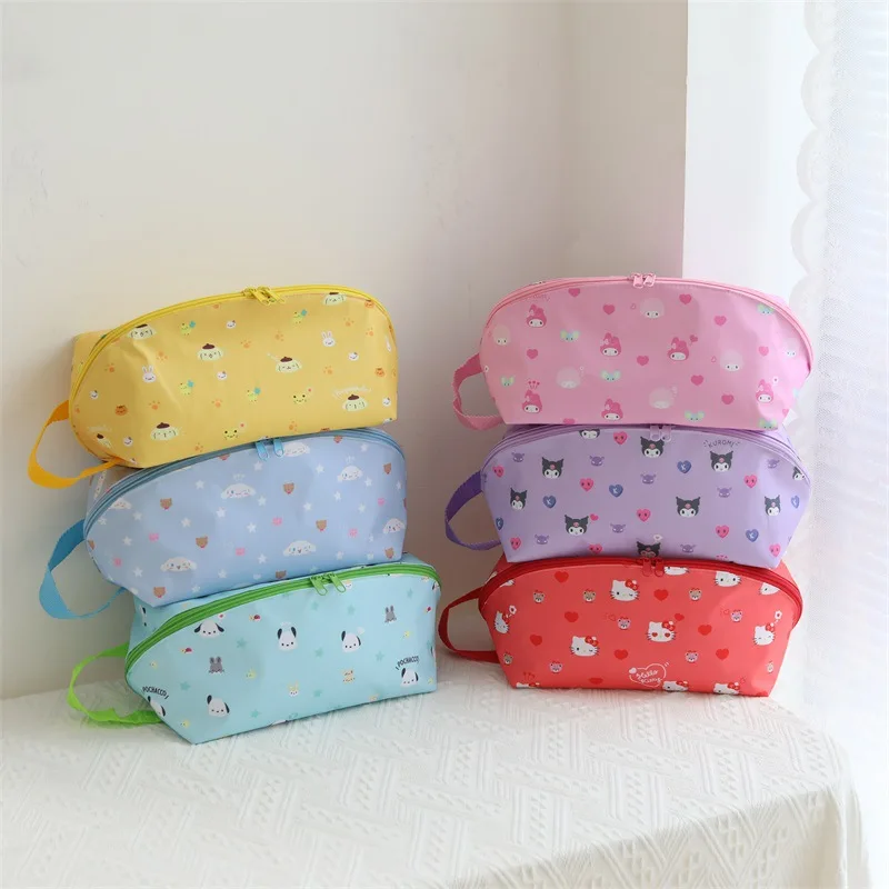 

Hello Kitty Cosmetic Bag Sanrio Kawaii Anime Kuromi Cinnamoroll Girly Heart Cute Cartoon My Melody Storage Bag Toy for Girls