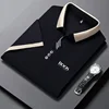2025 Men's New Summer Embroidery Business Casual Short Sleeved POLO Shirt Fashion Short Sleeved Cool Breathable Top Polo Shirt