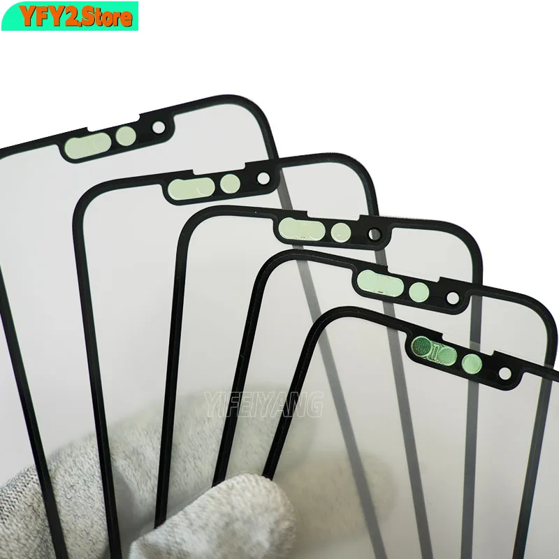 10Pcs Outer Glass With OCA Glue LCD Touch Lens Repair For IPhone 14 13 12 11 Pro Max X XS Mini 15 15p 14p lcd display replacement,glass screen replacement,touch screen digitizer replacement