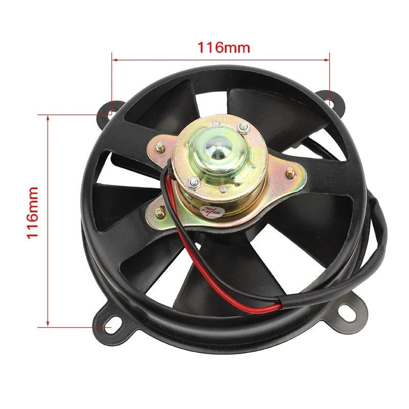 12V Motorcycle Cooling Fan Radiator DC Cooler Power Fan Fit for 200-250cc Water-cooled Engine ATV Quad Go-kart Motocross