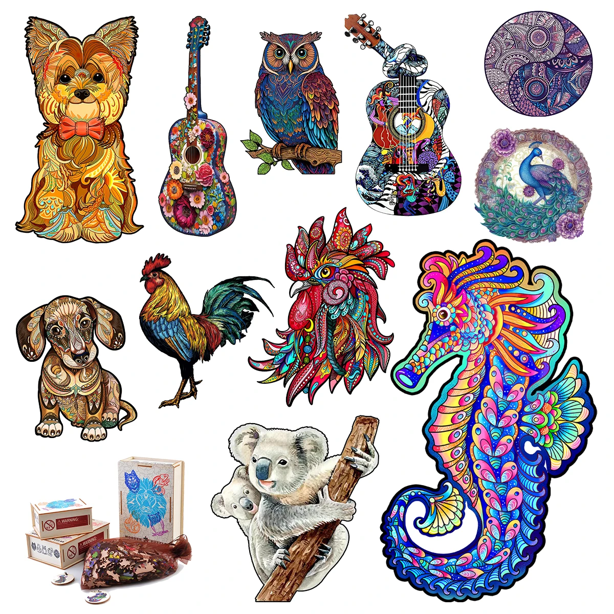

Wooden Puzzle Unique Diy Crafts Seahorses Interesting Wooden Puzzle Gift For Adults And Kids 3d Games Gifts Educational Puzzles