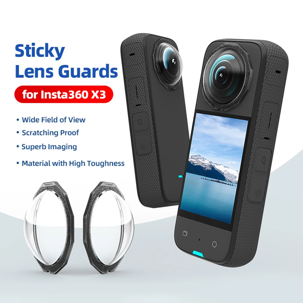 스티커 렌즈 가드 보호 렌즈 커버 캡, 스크래치 방지 렌즈 커버 케이스, Insta360 X3 용 액션 카메라 액세서리