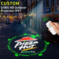 Custom Logo Led Gobo Projector Hd Sign Indoor/Outdoor Use Ip67 Waterproof Rotating Advertising Image Projection Door Lamp 1
