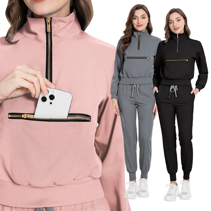 

Multicolor Uniform Short Sleeve Tops+Pants Nursing Uniform Women Pet Shop Doctor Scrub Medical Surgery Workwear Scrub Set