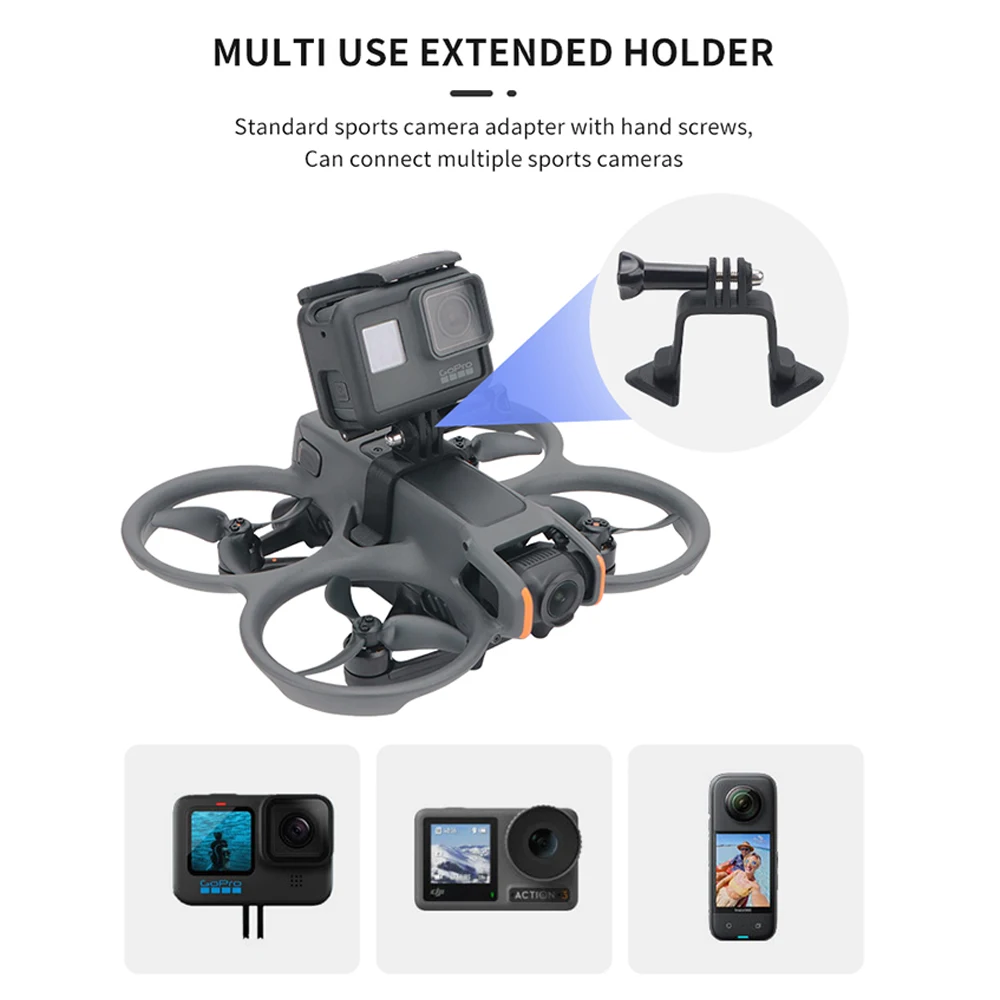 Top Extension Bracket Adapter For DJI Avata 2 Gopro Port Camera Insta360 X4 Action Mounting, drone accessories, camera bracket adapter