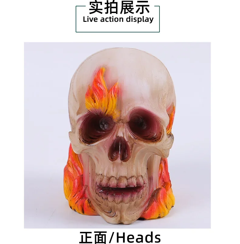 Miniature Skeleton Statue Head Statue Realistic Miniature Skull Heads Collectible Figurines Fake Skeletons Realistic Miniature