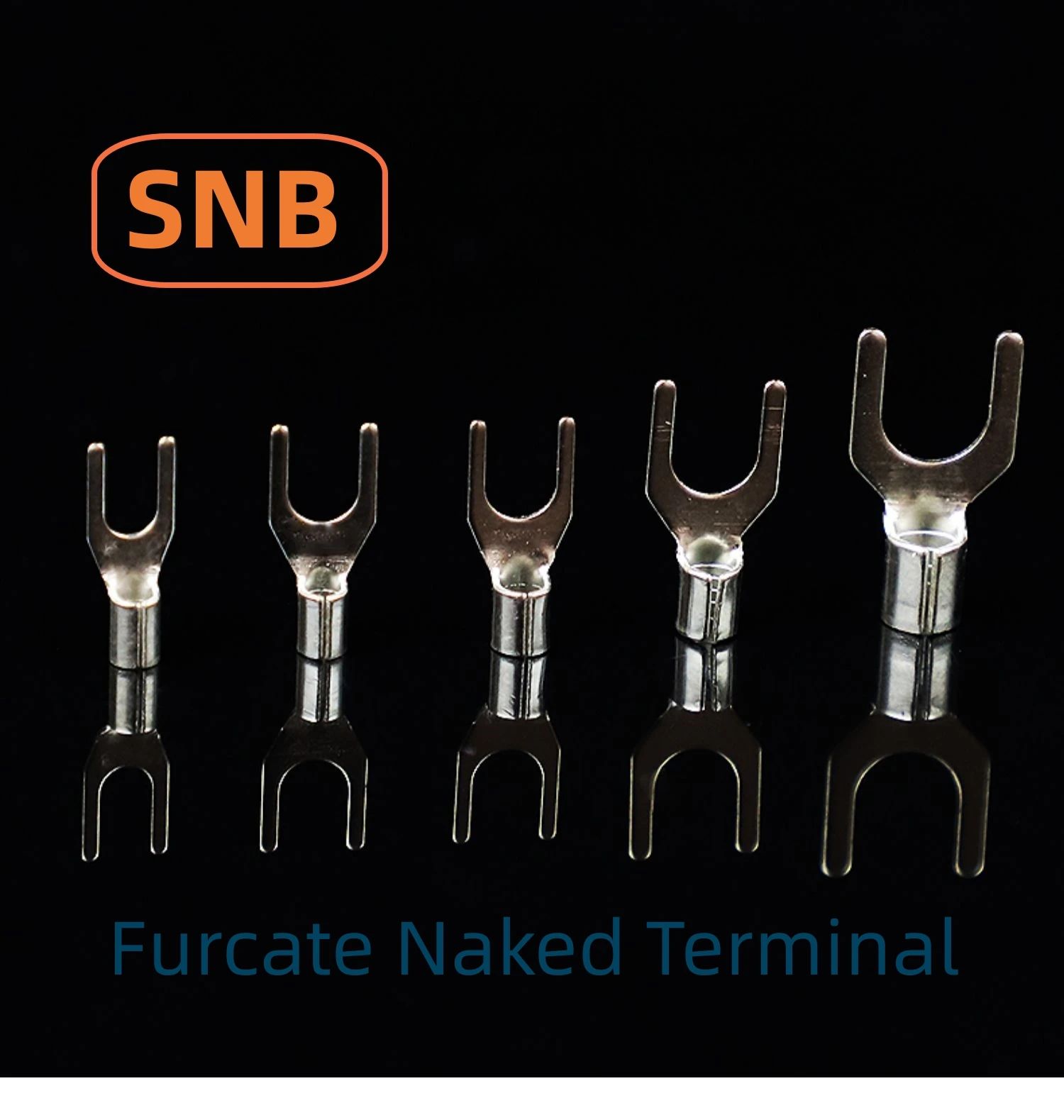 

Furcate Naked Terminal 100PCS/pack SNB3.5/5.5--4/5/6/8 Wire Crimp Terminals Cable Wire Connector A.W.G 14-12/12-10