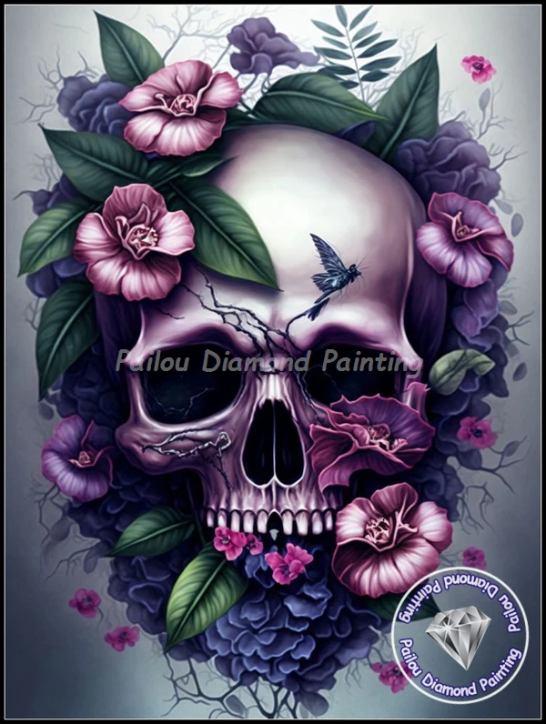 INCOK Skull Diamond Art Coasters Kit - 6 PCS DIY Sunflower Diamond Painting Coasters For Home Decor