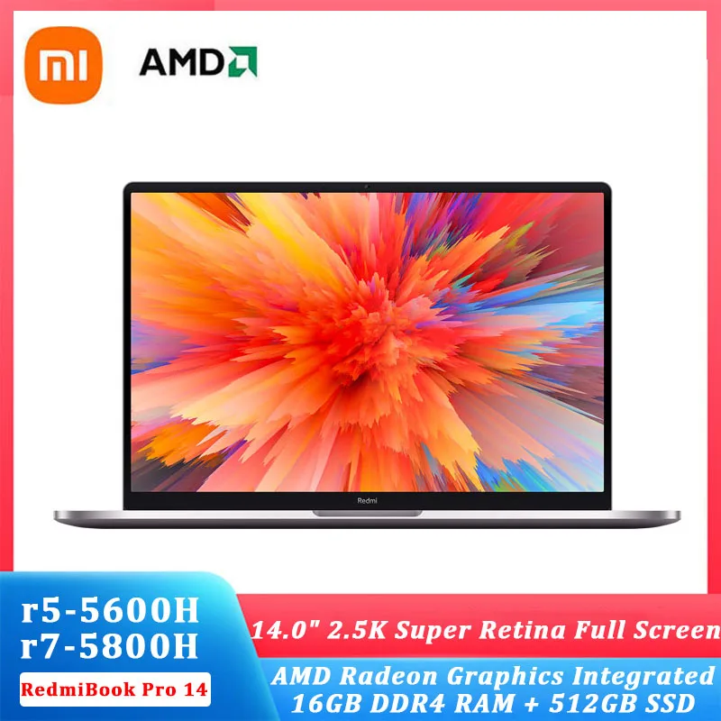 Новый ноутбук Xiaomi RedmiBook Pro 14 AMD Ryzen7 5700U/Ryzen5 5500U 2 5 K супер сохраняющий IPS экран