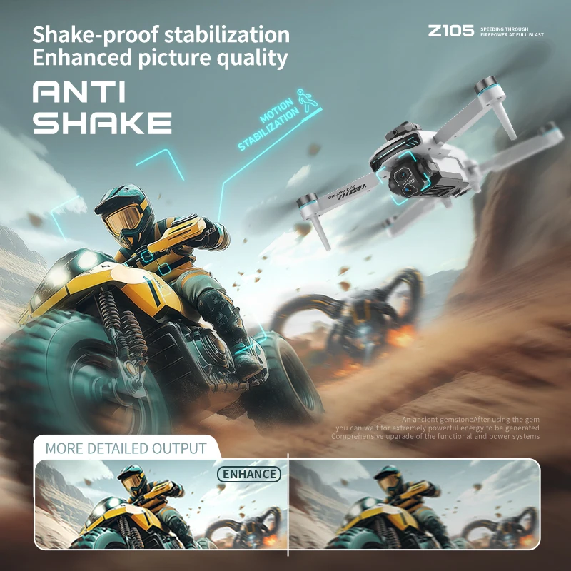 Nuovo Z105 Drone 4K Professionale HD Doppia Fotocamera flusso ottico posizionamento Fotografia Brushless Pieghevole Grande Schermo RC Quadcopter - immagine 3