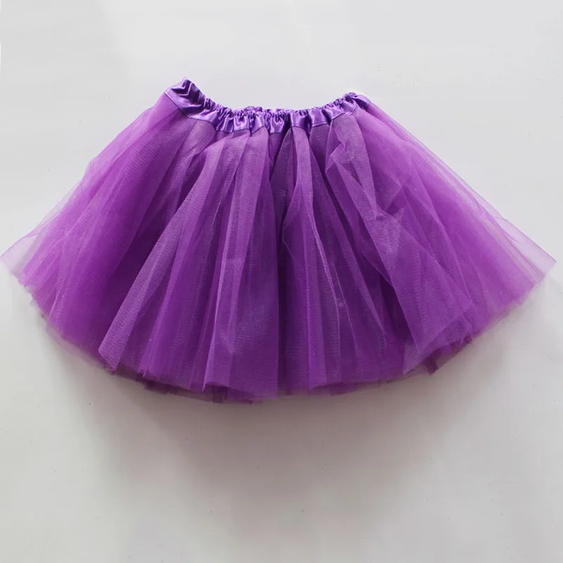 Girl Elastic Ballet Dancewear Tutus Mini Skirt For Birthday Party Dance 3 Layer Tulle Tutu Skirt for Kids Princess 2-8Y Girls 5
