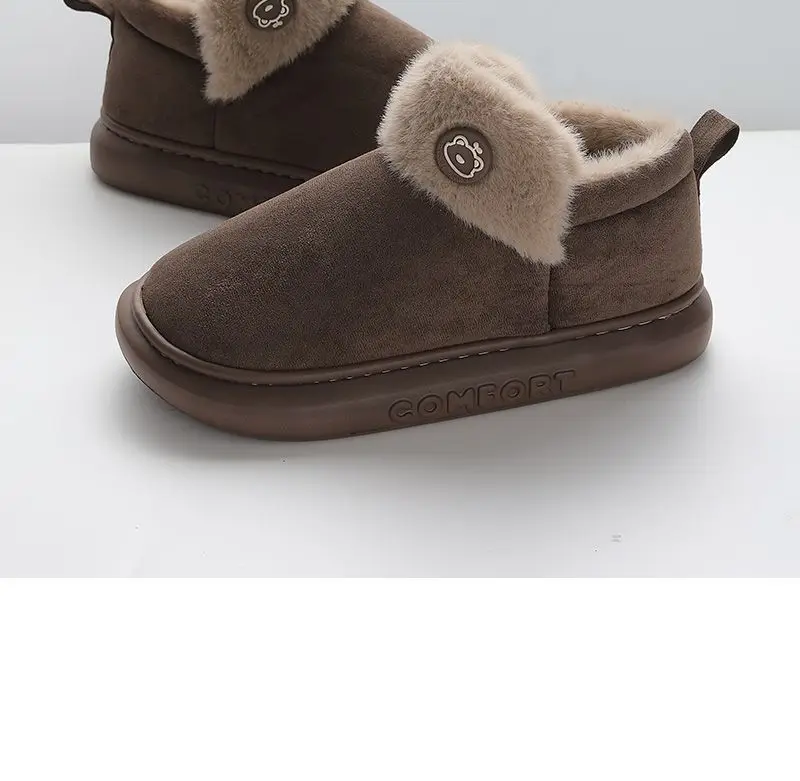 Comwarm Winter Pelzige Schneestiefel für Damen, Outdoor-Stiefeletten, Plateau-Hausstiefel, Plüschfutter, gemütlich, warm, Damen-Baumwollstiefel – Detail 16