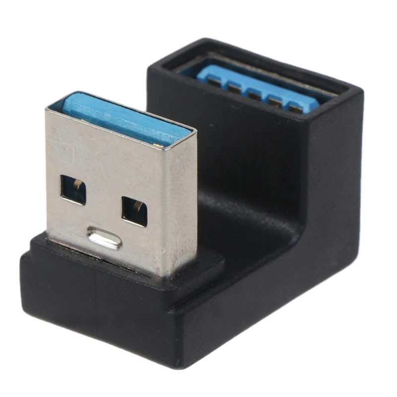 USB A 타입 to A 타입 어댑터, 상하 앵글 USB 3.0 어댑터, 수-암 익스텐션, 180 도, 5Gbps 노트북 PC