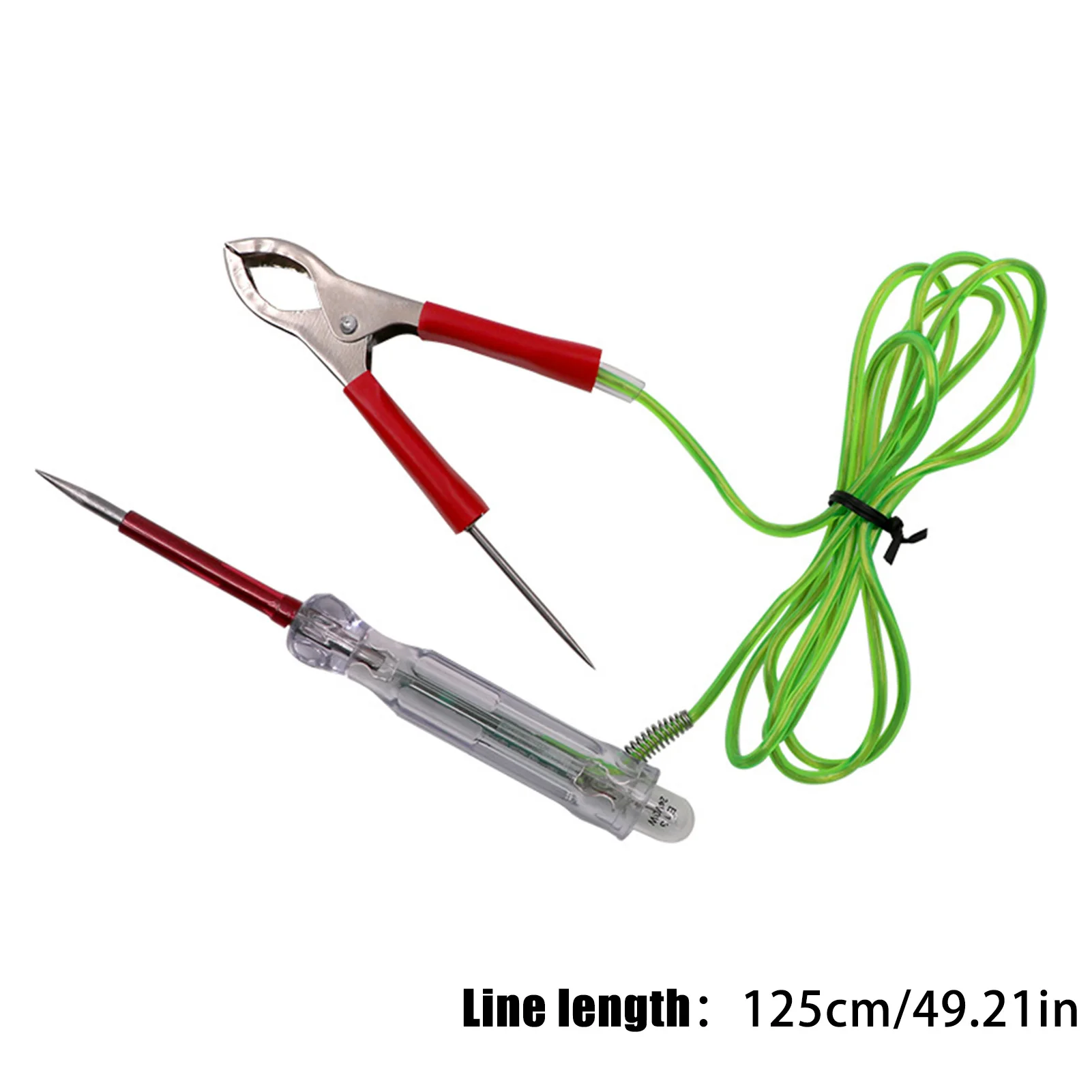 

DC AC 6V-24V Automotive Circuit Tester LED Test Light Portable Fuse Tester With Alligator Clip Probes Electric Test Pen For Cars