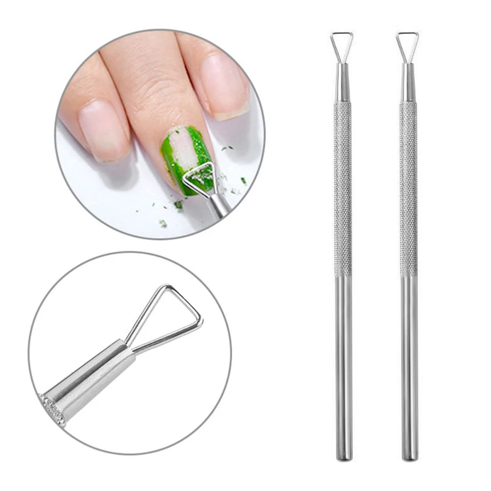 Stainless Steel Holographic Nail Polish Remover Tool