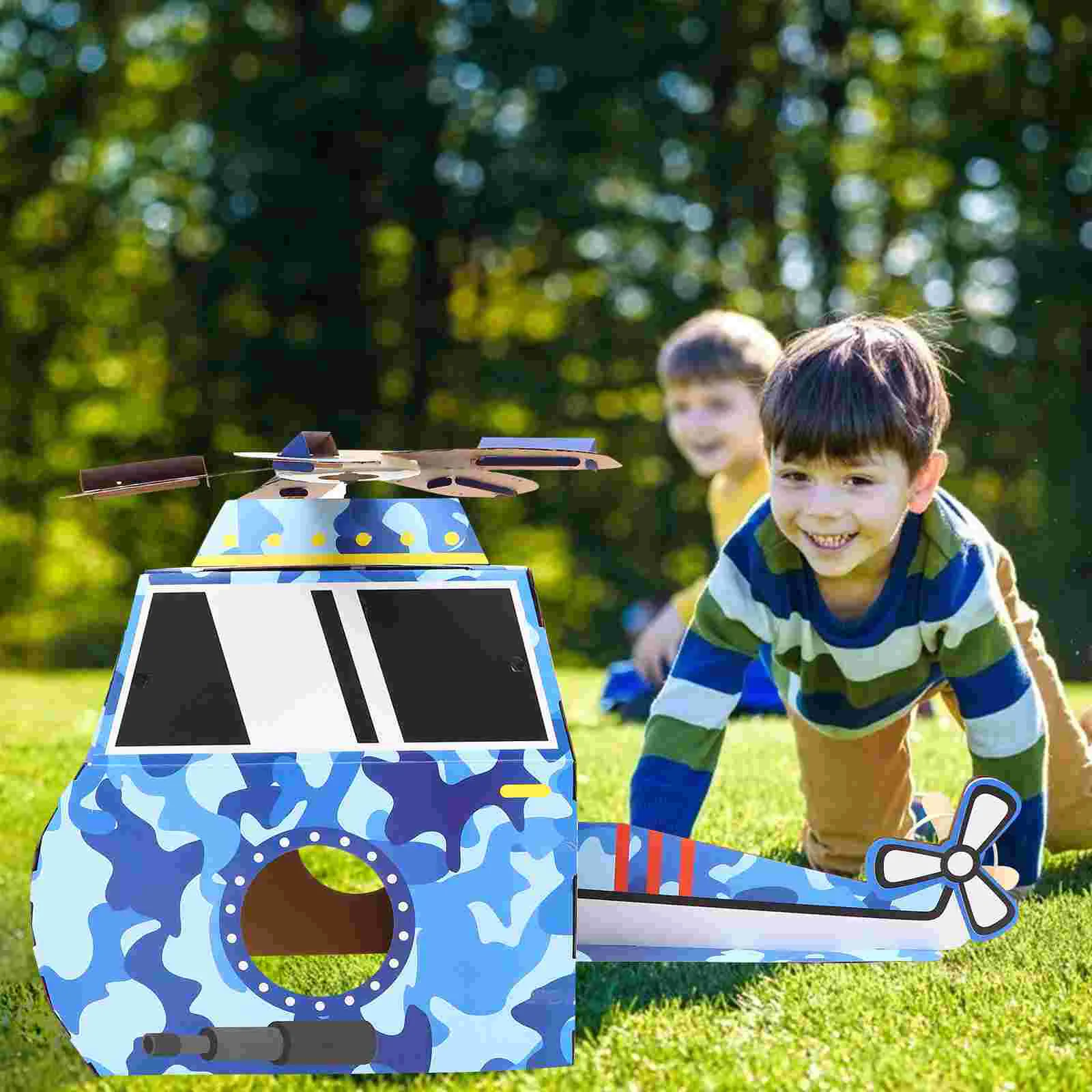 

1 Set Toddler Airplane Costume Cardboard Making Toy Toddler Wearable Airplane Costume Toy