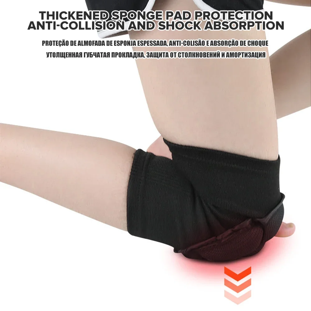 1 paio di ginocchiere elastiche per ginocchiere sportive con protezione addensata supporto per attrezzi da Fitness protezione per bretelle da pallavolo da basket Unisex