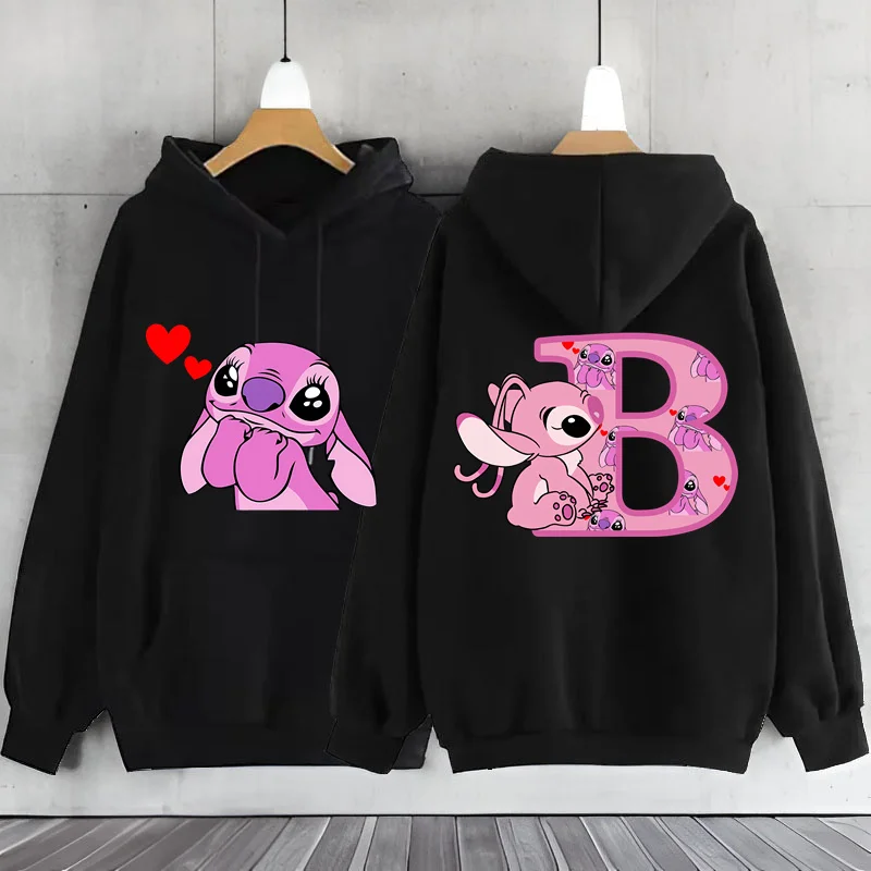 Women's Jackets Y2k Cute Kawaii Fashion Disney Lilo & Stitch Letter Print Hoodie 2024 Women's Winter Warm Jackets Coats Sale 3