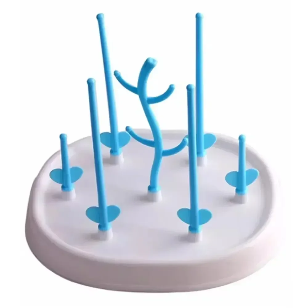 Baby Bottle Drying Rack with Tray, Creative Tree Branch Baby Bottle Dryer Holder for Bottles, Teats, Cups, Pump Parts