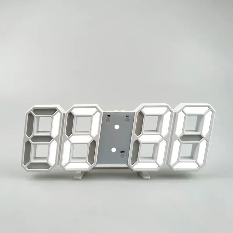 Digital LED Alarm Clock with Adjustable Luminous Display - Wall-Mounted and Decorative Desk Timepiece