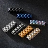 8/10mm  HipHop Watch Chain Band Ring Men Women Rose Gold Color Stainless Steel Strap Watchband Style Wedding Rings Jewlery 3