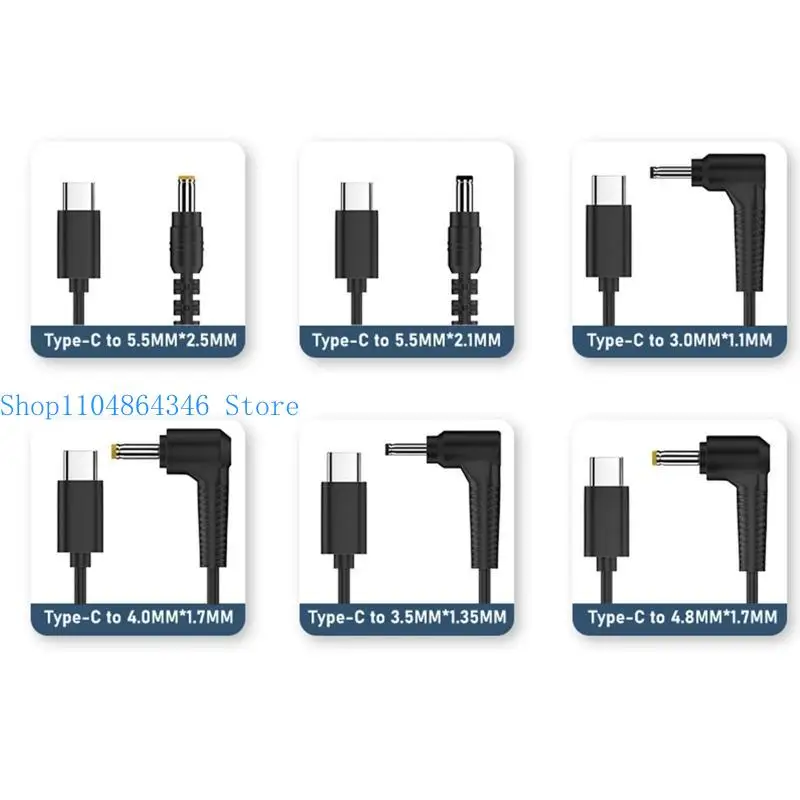 5ASD 타입 C 5.5x2.1mm 5.5x2.5mm 4.8x1.7mm 4.0x1.7mm 20V 3A 60W 전원 케이블