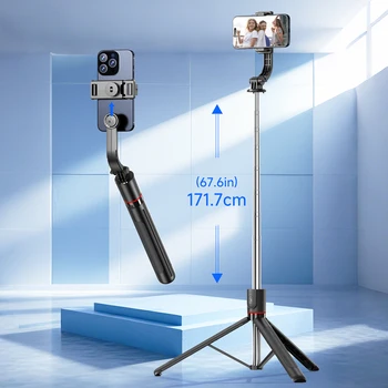 F15 with Wireless Remote 68 Inch Selfie Stick Phone Desktop Stand Tripod for Iphone Android Smartphone Shooting Vlog 1