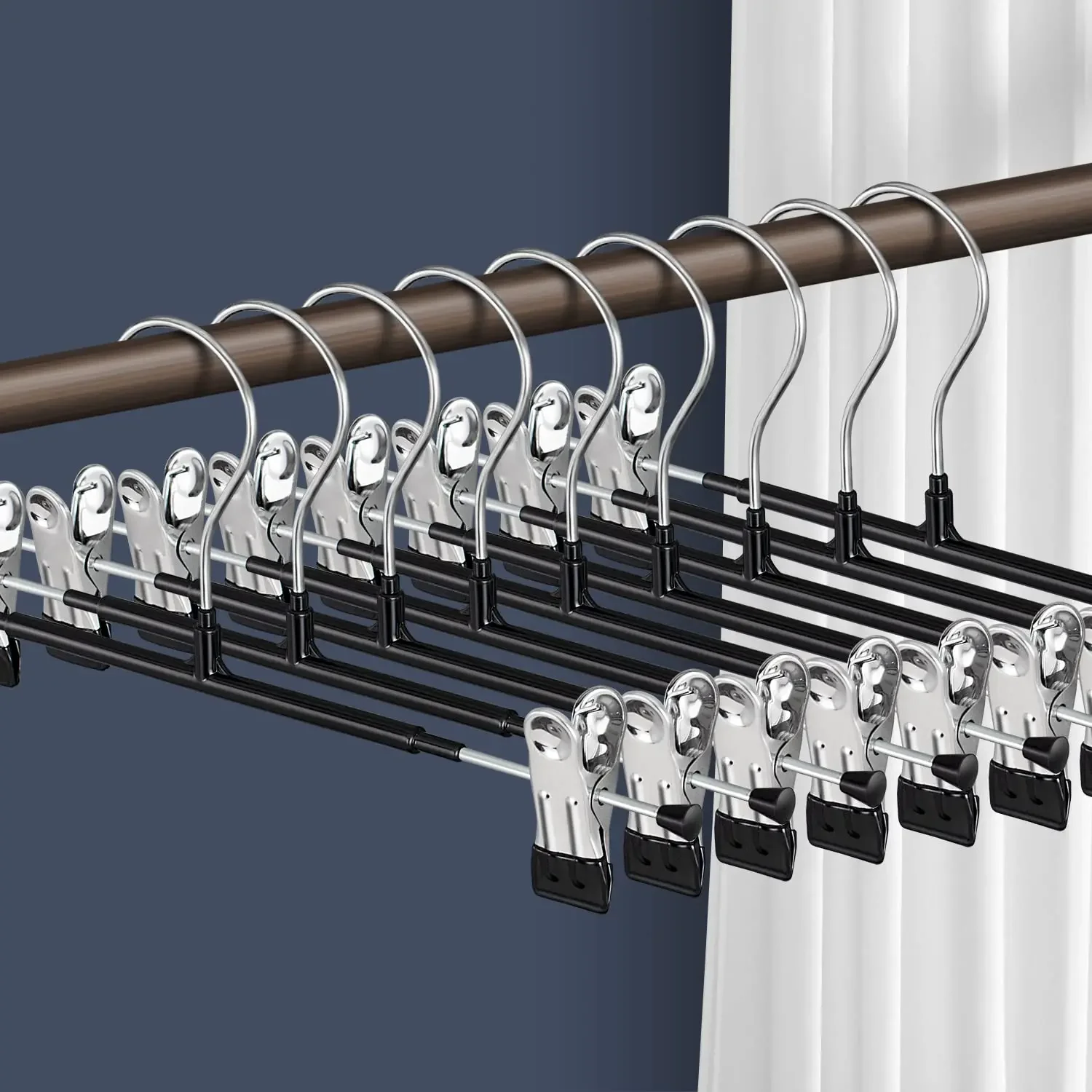 Stainless Steel Dress Hanger Trousers Clips Skirts Clip 20pcs/10pcs/5pcs Clothes Hanger Pant Rack Wardrobe Pants Tongs