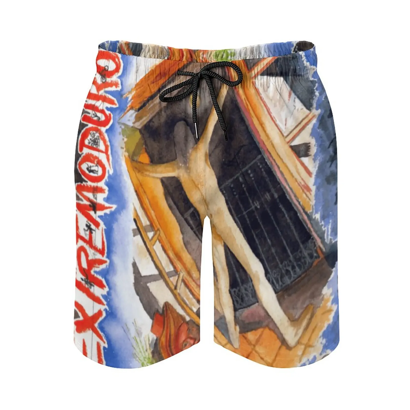 

Anime Men's Beach Shorts Extremoduro, Loose Elastic Beach Casual Graphic Male Shorts Casual Adjustable Drawcord Breathable Quick