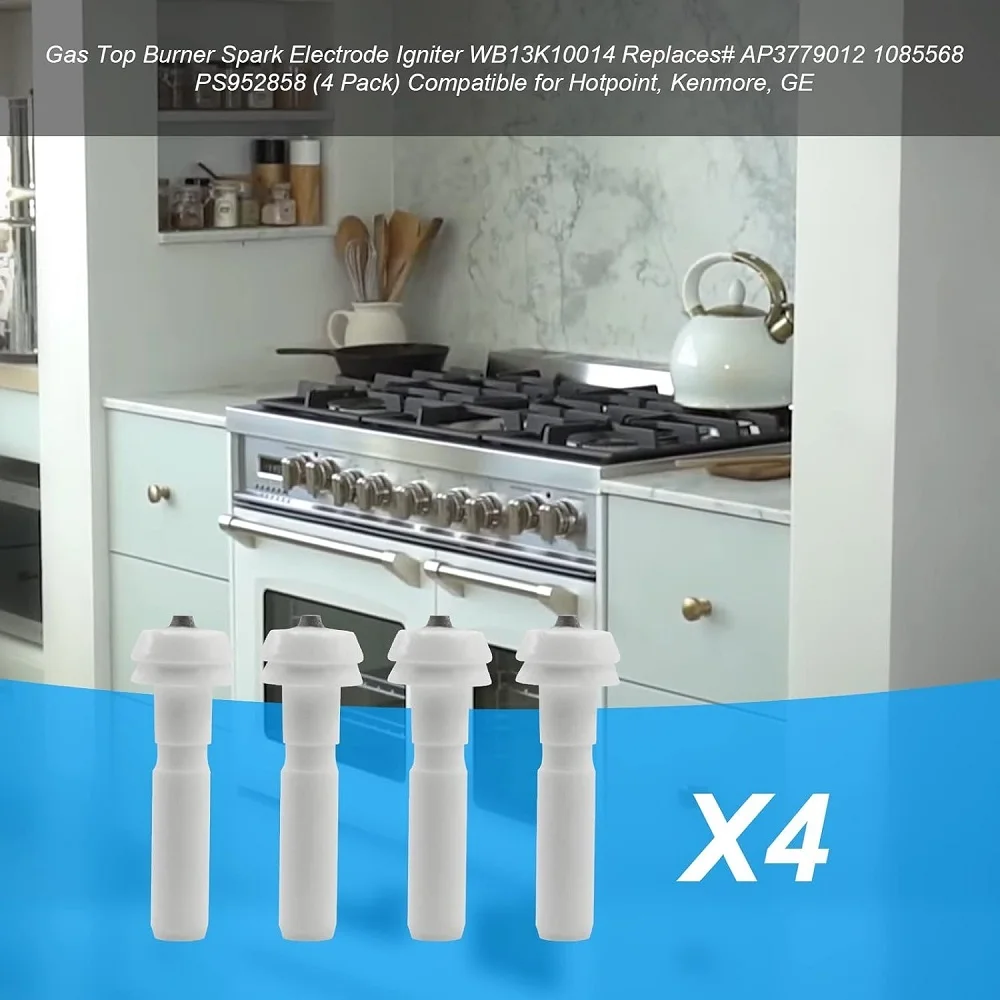WB13K10014, AP3779012, 1085568, PS952858, Compatível para Arista, Kenmore,GE, Pacote 4