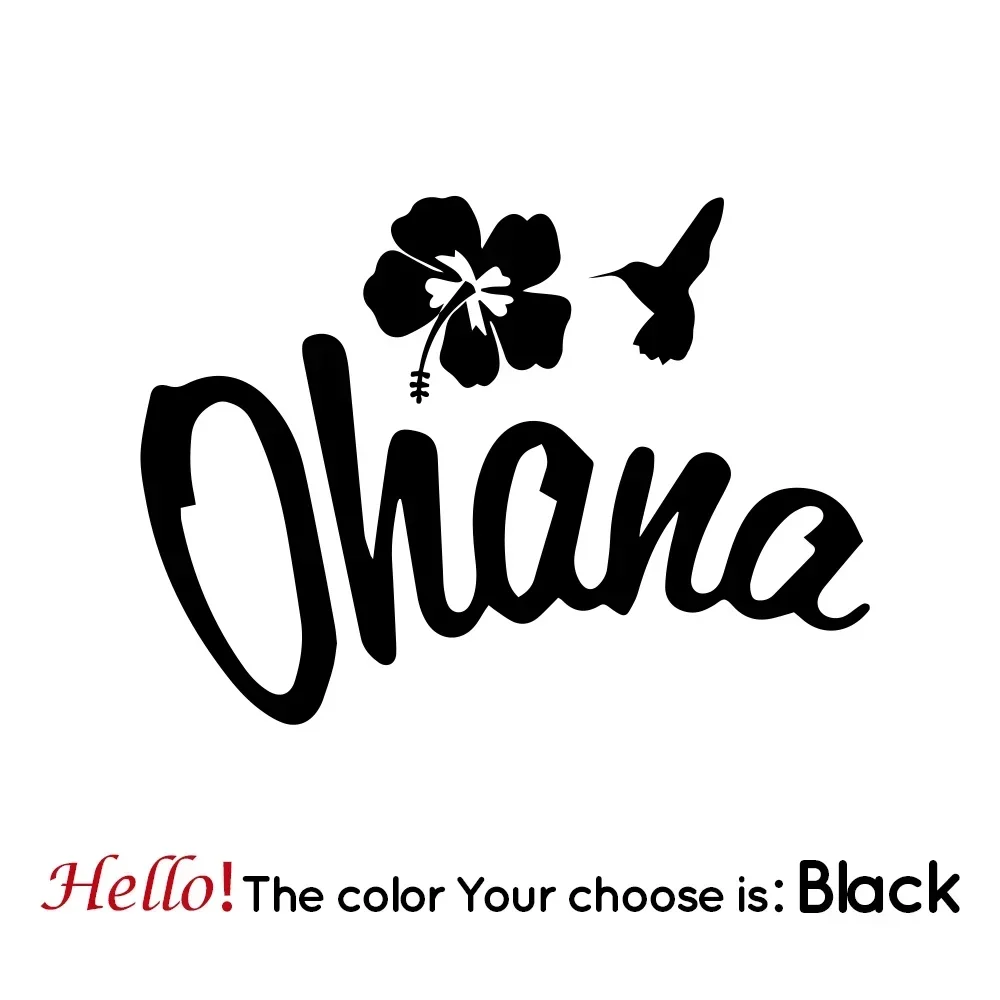 

Car Stickers Personality Ohana PVC Decal Sunscreen Weatherproof Auto Styling Creativity Cartoon Autos Motorcycle Stickers