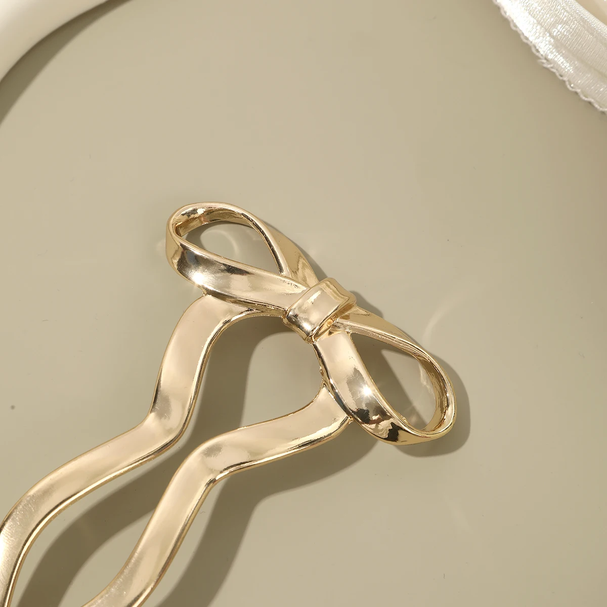 1pc Bowknot Hair Fork Fashion Elegant Hairpin Women Temperament Headwear Alloy Hair Sticks Girls New Hair Clips Accessories