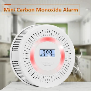 1 Piece 2-In-1 CO Carbon Monoxide Alarm & Smoke Detector Sensor Security Protection Sound Alarm Gas White For Home