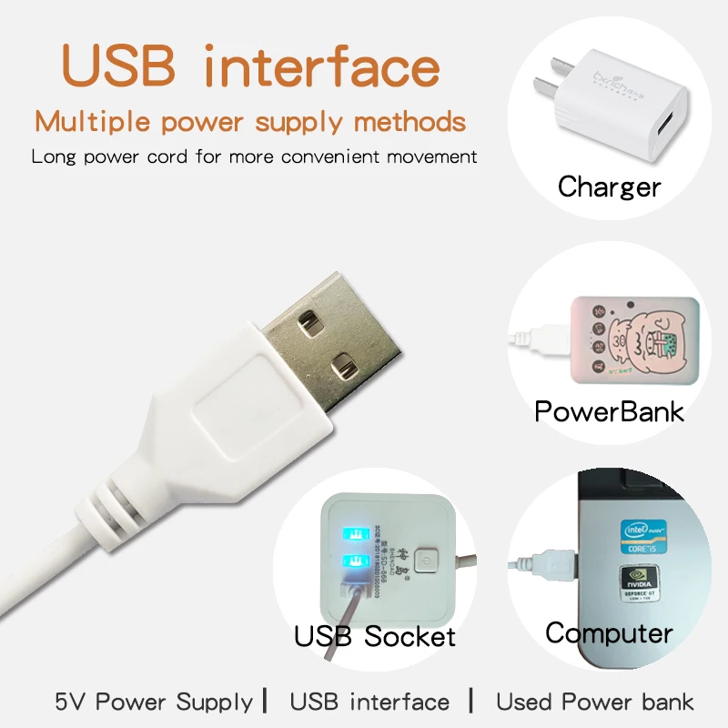 LED Cabinet Light LED Under Cabinet Lighting USB Lamp Plug Dimmable 3 Color Changes LED Night Light Kitchen Bedroom Lighting Magnetic Strip