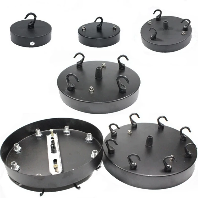 Diameter 8/10/12/15/18cm Iron Ceiling Plate to hanging Pendant Light, Lighting Accessories For Chan Deliers Rope Pendant Lamps