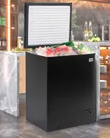 10.0 Cu Ft Chest Freezer, Deep Freezer with Removable Storage Basket, Top Open Door Chest Freezer, Black Freezer with 7 Level Ad 2