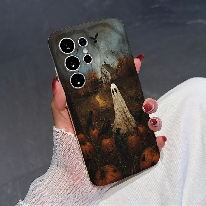Glossy Halloween Pumpkin 3D Phone Case - Soft Cover Design