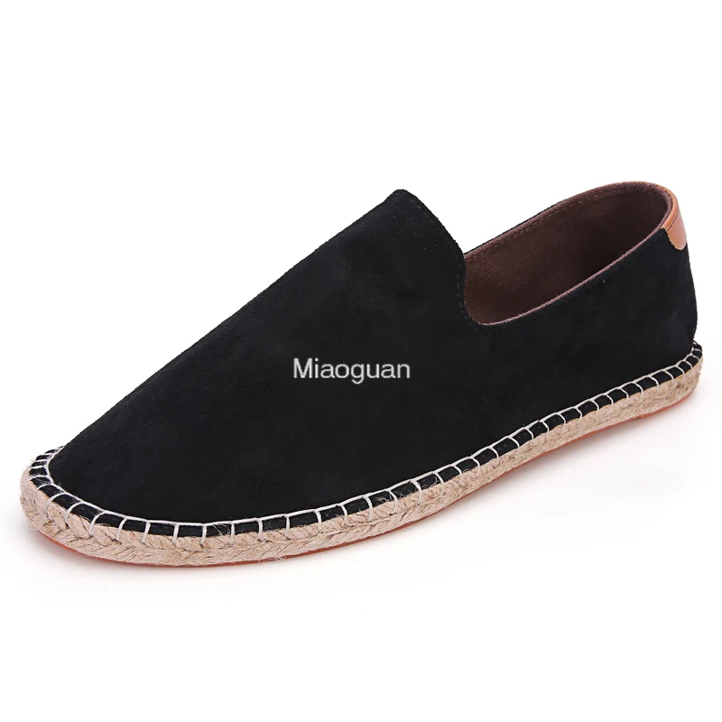 Espadrilles for Men 2023 Autumn New Linen Men's Classic Casual Shoes Handmade Weaving Fisherman Shoes Fashion Flats Big Size 47