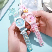 Hello Kitty Kuromi Melody Cinnamonroll Cartoon Anime Figures Student Wrist Watch Kids Watch Toys Boys Girls Birthday Party Gifts