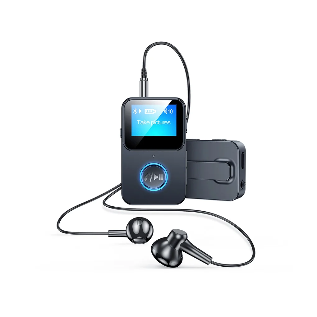 오디오 리시버 MP3 플레이어 FM 송신기, Aux 와이어 충전 라인 포함 