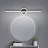 Modern LED Wall Lamp Black Mirror Light Dresser Bathroom Toilet  Long Strip Lamps Home Decor 40/60/80CM Led Lighting Lustre 4