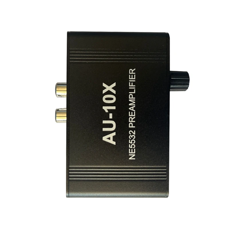 AU-10X NE5532 Preamplifier Amp Headphone Amplifier Board Gain 20Db RCA 3.5MM Volume Control EU Plug